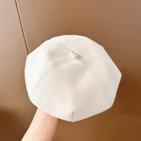 韩版儿童百搭绒面八角帽子