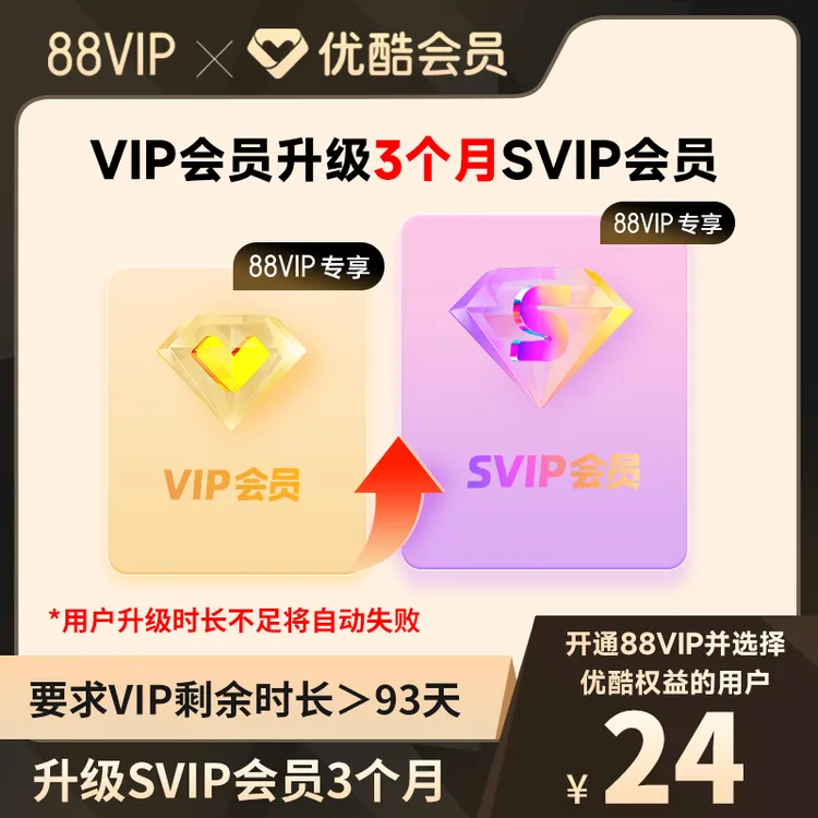 【88VIP专属升级包】VIP升级SVIP产品季/半年/11月填写手机号升级