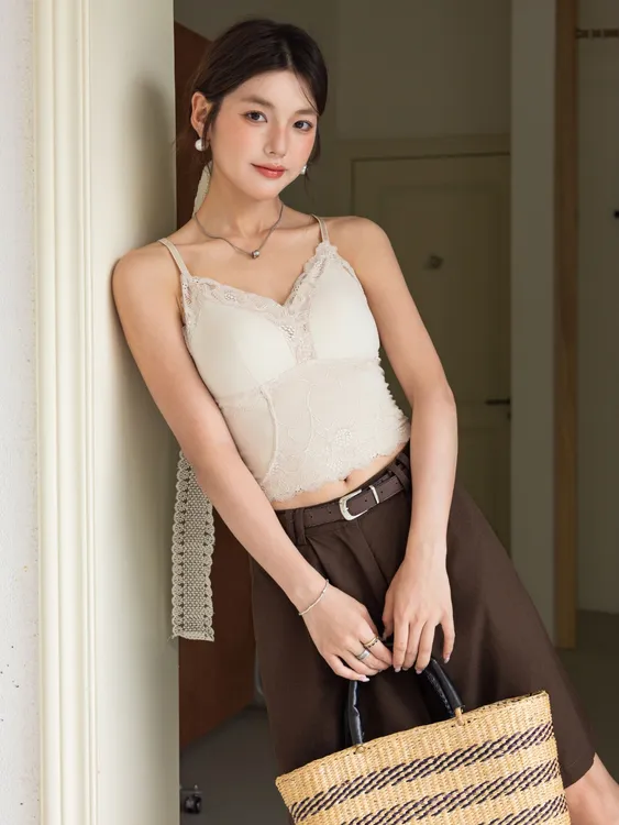 时尚风背心森系外包装宽松型性感风吊带法式修身型2532