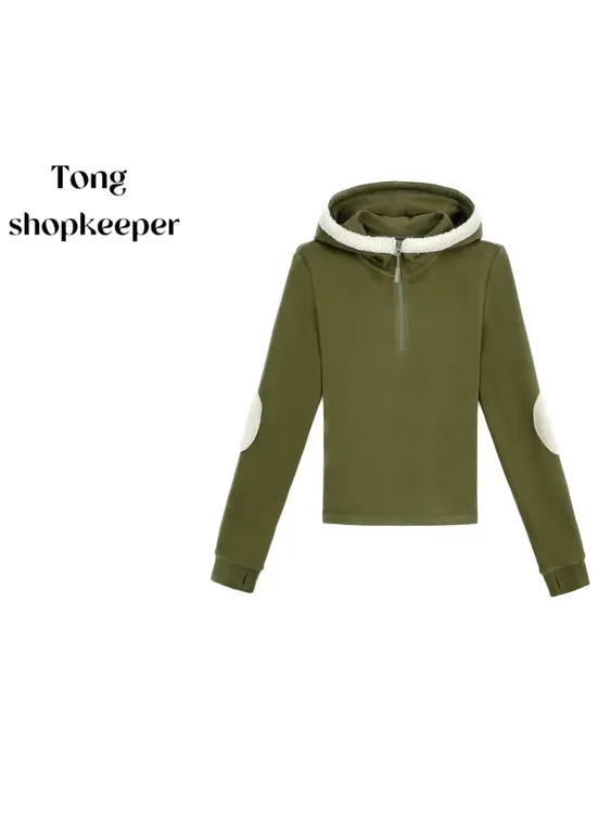 QJ/彤掌柜1682777 秋冬2025升级暖姜天.丝连帽加厚拉链连帽上衣