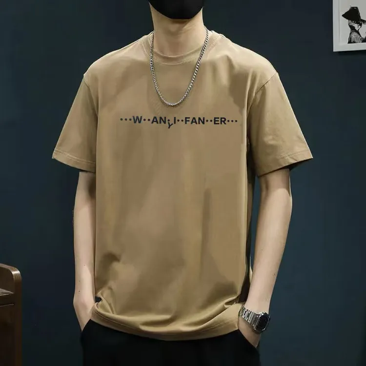 男士简约纯棉百搭休闲宽松T恤简约系列圆领内搭半袖-5618