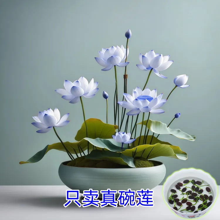 【水培碗莲】睡莲荷花无土盆栽水培水养花卉种植碗莲种四季开花绿植