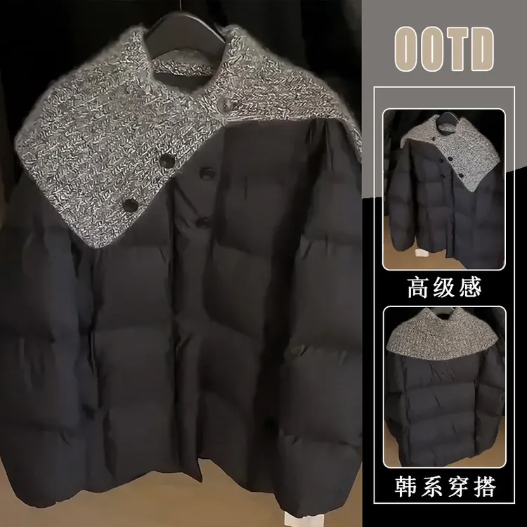 今年流行爆款黑色加厚保暖棉服短款外套女2025冬季新款棉衣女装潮