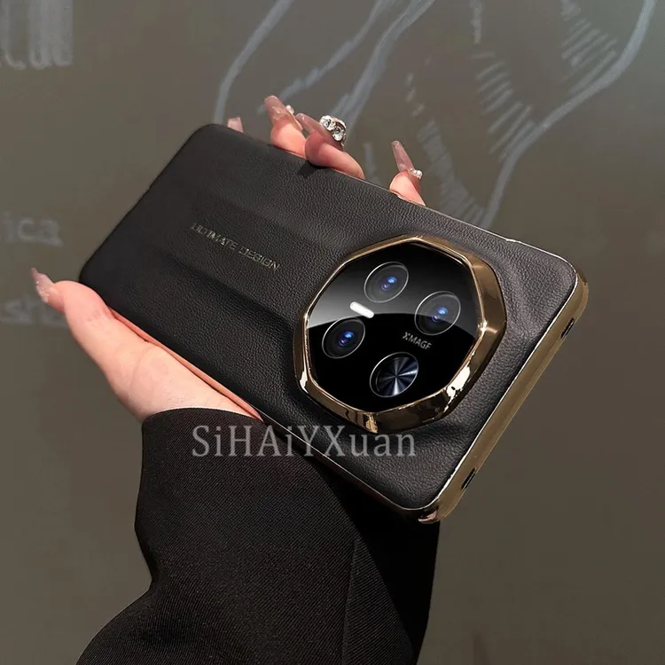 高品质非凡大师秒变RS保时捷mate70pro适用华为mate70素皮手机壳
