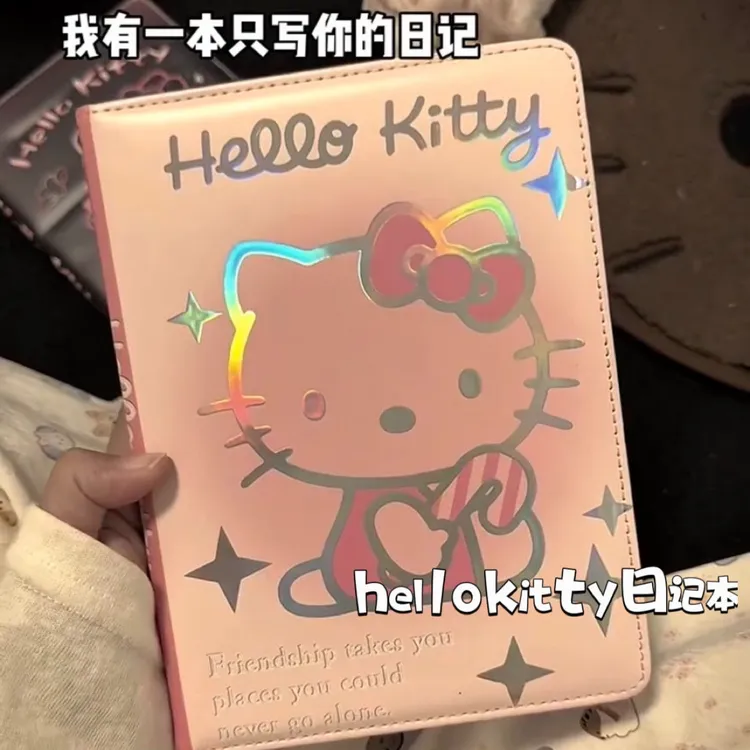 加厚日记本子记事本ins风高颜值彩页本横线本A5hellokitty日记本