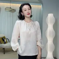 小敏推荐 新款桑蚕丝简单气质百搭衬衣