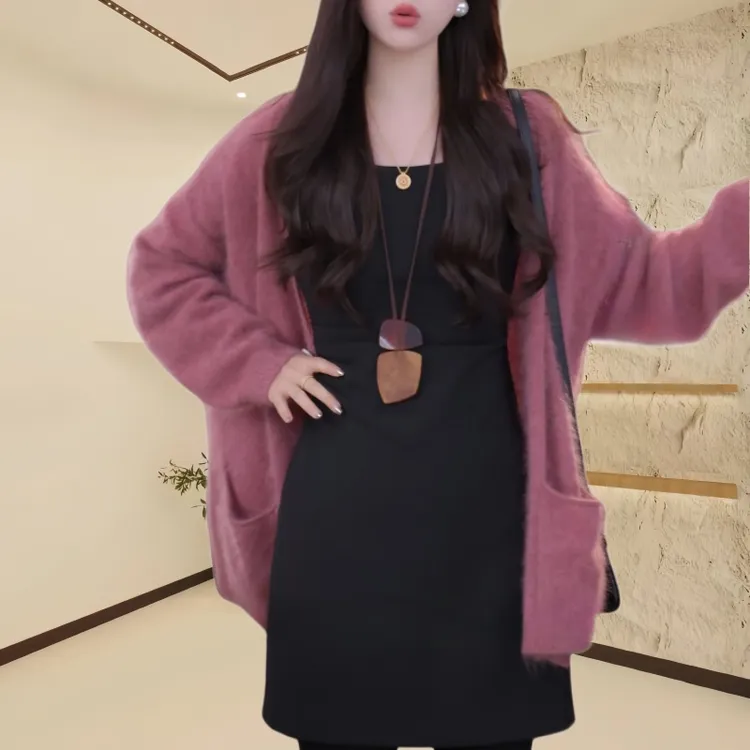 2025早秋洋气宽松针织衫外套韩版休闲百搭薄款气质显瘦时尚上衣女