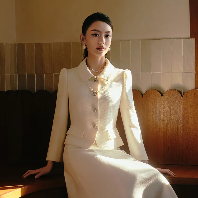 LIME/莱茵明星吉娜同款秋季千金风优雅香风上衣多色LDGADBWCJ302