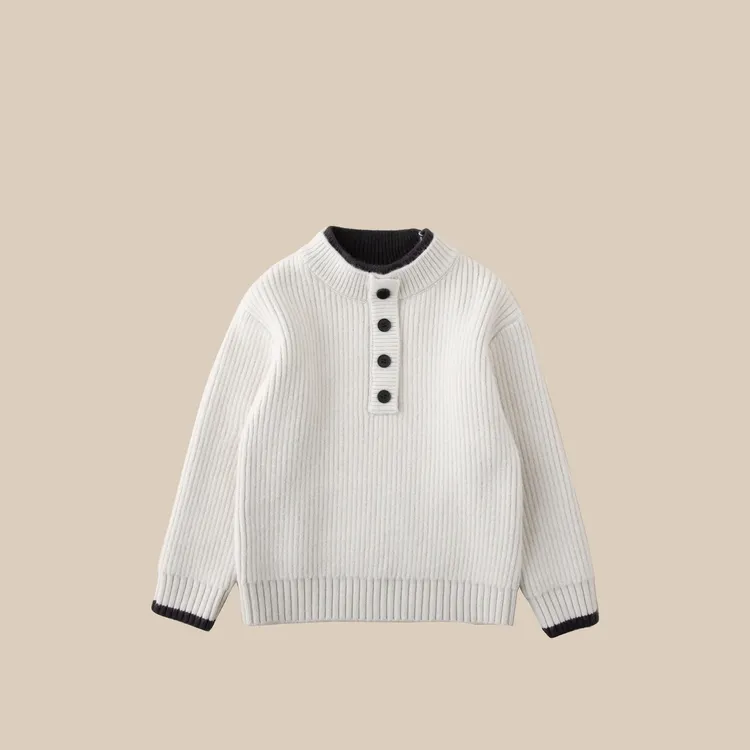 儿童毛衣新款男童冬款潮流加绒加厚针织上衣童装