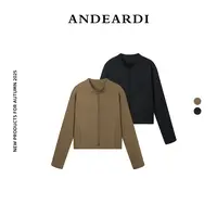 ANDEARDI早秋防风韩版简约女夹克短外套女简约气质小短款上衣