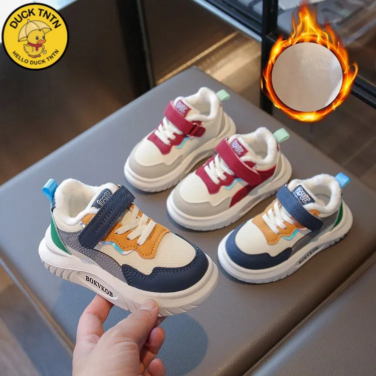 童鞋运动鞋男童板鞋加绒棉鞋保暖冬季鞋子加厚秋冬防滑小童中大童