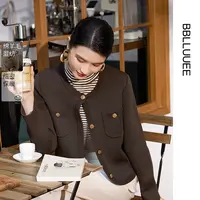 【晨粉专享价】粉蓝衣橱美拉德复古针织两件套女2025春装新款毛呢短