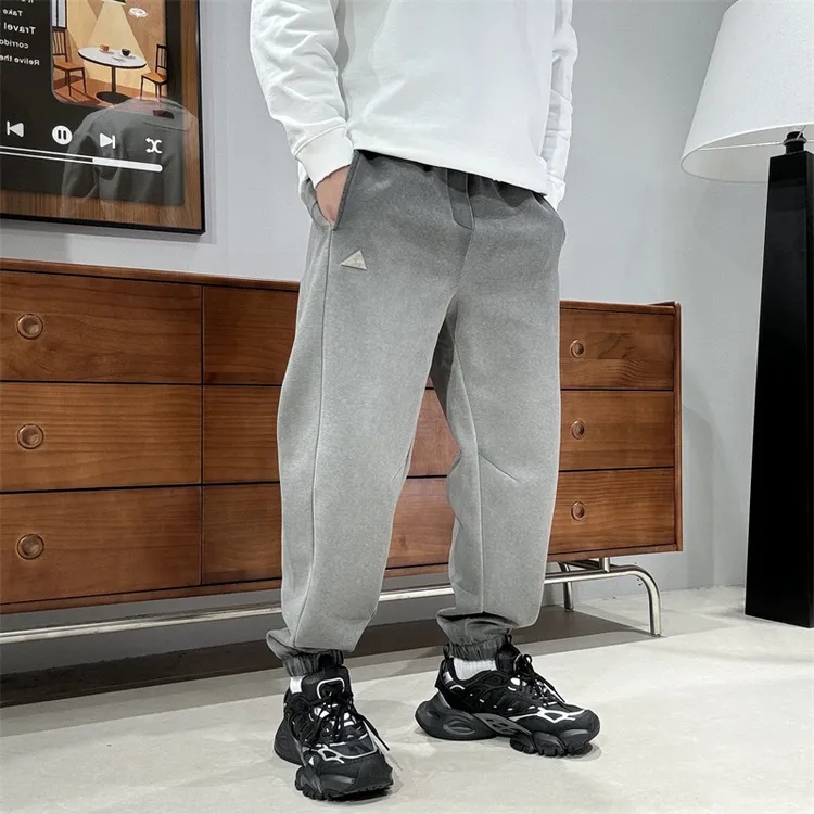 2026新款水洗休闲裤男潮流百搭卫裤立体剪裁松紧腰抽绳束脚运动裤