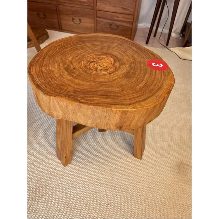 3尺寸53*51*50原木墩茶几诧寂风民宿年轮茶桌茶台