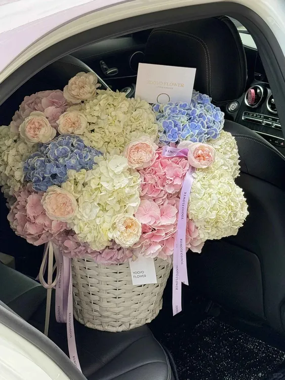 东方家新款仿藤手工编织抱抱花篮花店diy花束花艺资材手工抱抱桶
