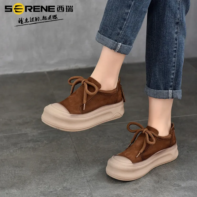 西瑞女鞋增高厚底老爹鞋女夏季新款百搭舒适休闲运动透气