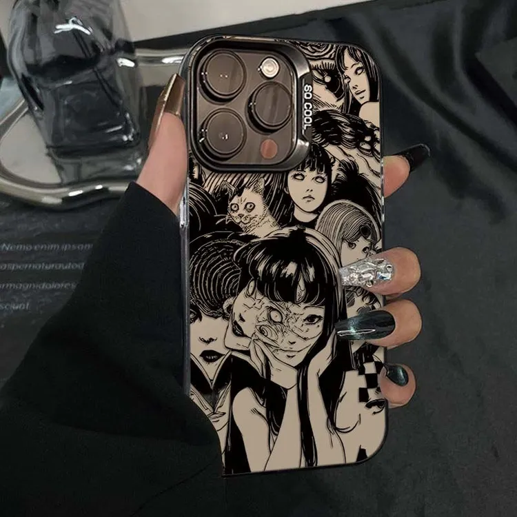 撞色元气线条富江适用苹果16手机壳iphone15华为小米vivo防14/13