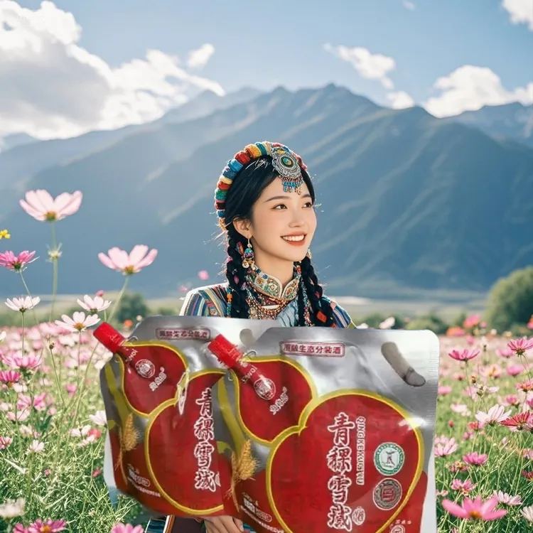 贵兆德52°纯青稞雪域酒高原特色清香型白酒500ml*4袋52度500ml