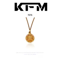 铜合金项链 KFM【卷王·花丝罗盘】项链~7076（76cm）