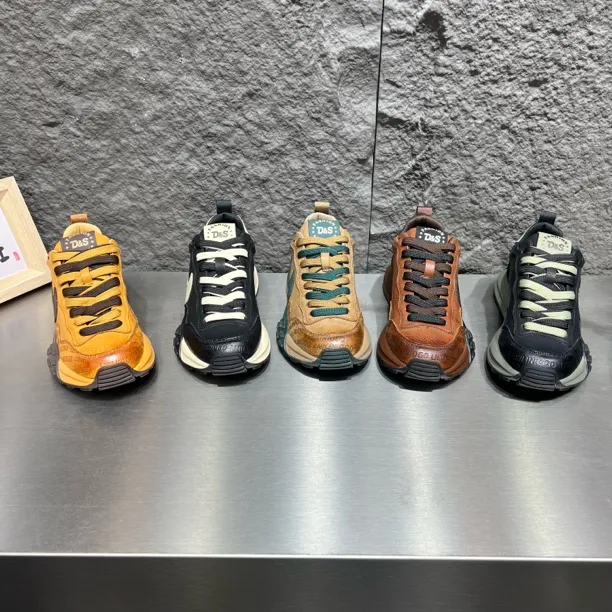 9018秋冬新款复古设计脏脏鞋防滑耐磨时尚潮流男鞋百搭系带运动鞋