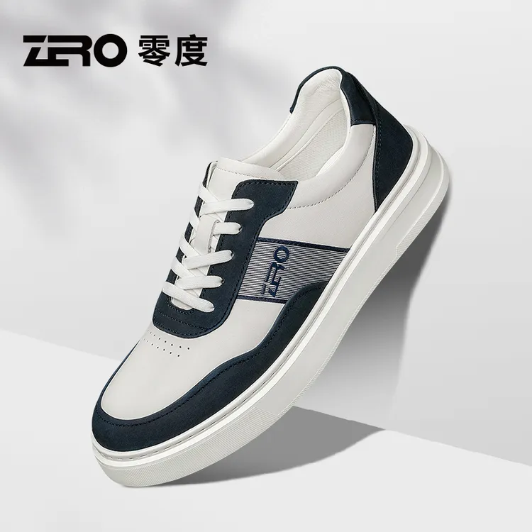 ZRO零度男鞋2025春季新款男士时尚拼色休闲板鞋潮轻便舒适羊皮里