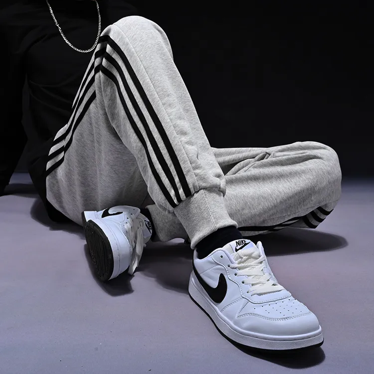 100%棉-加绒冬季保暖纯棉直筒运动裤卫裤抗寒休闲裤长裤裤子秋冬