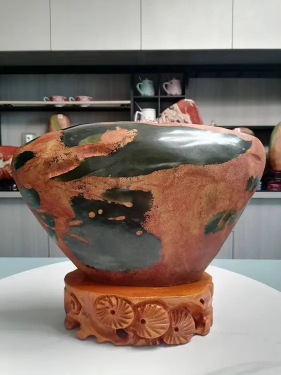 岫岩玉原石摆件 玄关 客厅