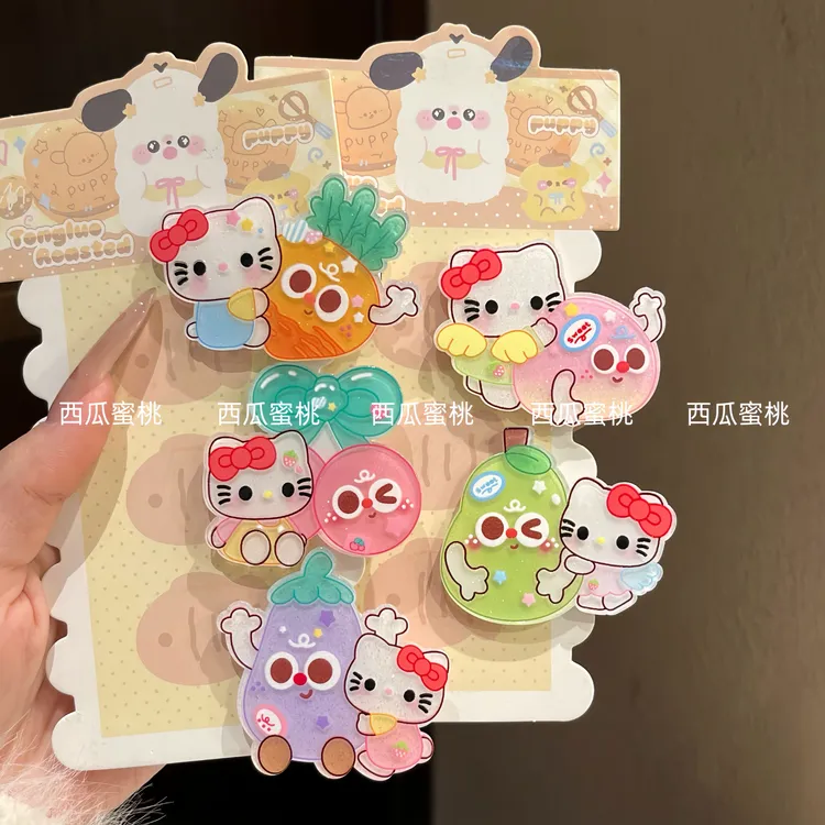 新款水果蔬菜猫咪kt卡通发卡少女学生侧边发夹爆款甜美发饰刘海夹
