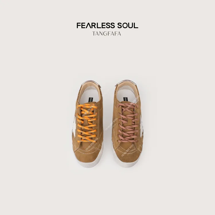 唐发发TFF 小众‘’赤足感‘’星星做旧感擦色板鞋德训鞋 825FU186 *