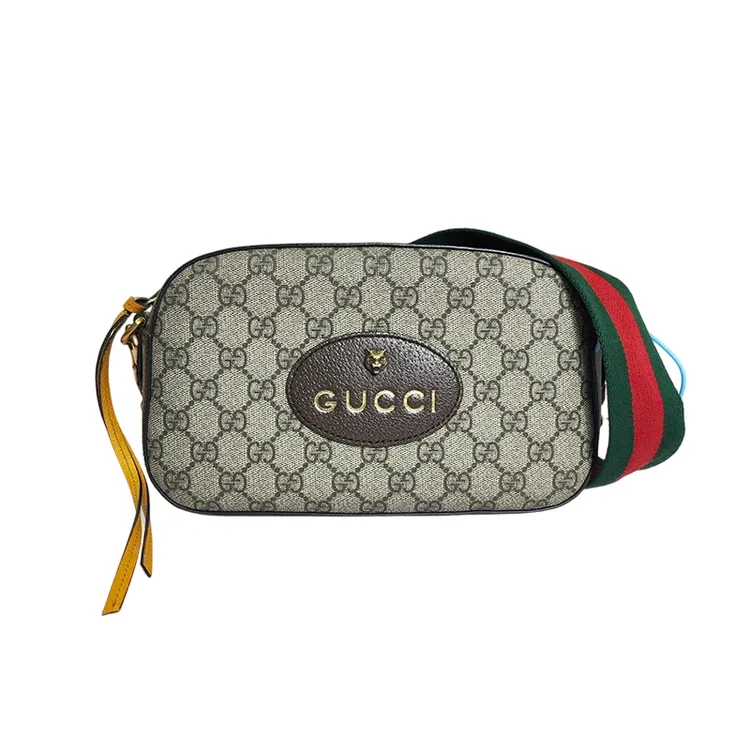 95新 GUCCI/古驰 虎头相机包Neo Vintage男女士单肩斜挎包经典