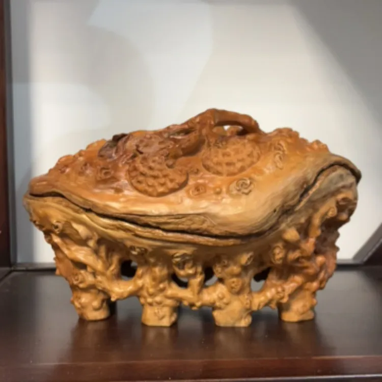 荔枝木陶瓷熏香炉盘香炉香道茶道空间雅器树桩工艺品创意纯手工