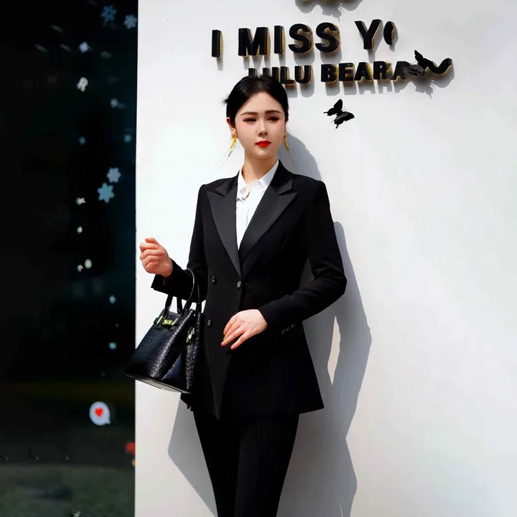 Falaibang/法莱邦【丽爷】361-80春秋款微喇裤型西装套装