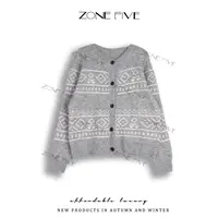 【zonefive】秋冬款单排扣毛衣高级感休闲慵懒风针织开衫外套