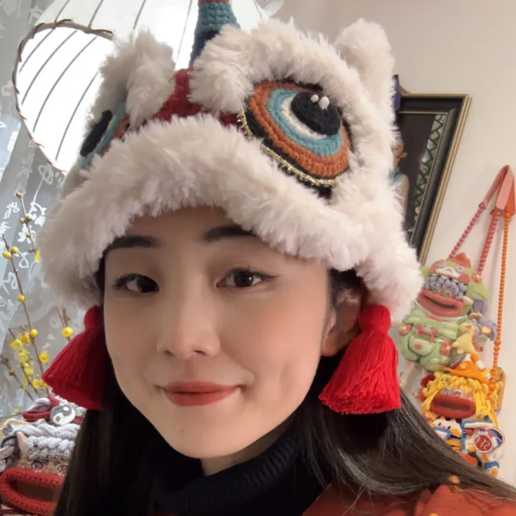 猫大兔原创『鸿运小马醒狮帽』材料包，非成品！需要自己钩织！老手来！