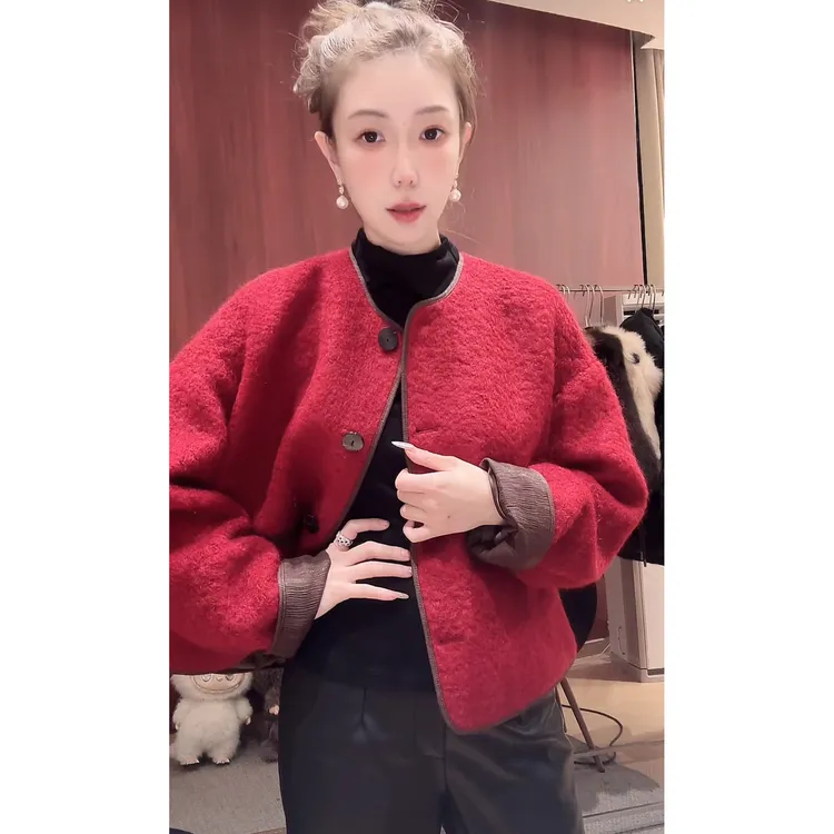 DEDM•STUDIO秋冬高级感气质复古百搭排扣长袖外套2509WT/SW35035