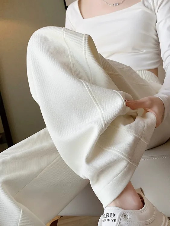 大码女显瘦胖mm300斤加绒加厚运动休闲香蕉裤子秋冬宽松直筒阔腿