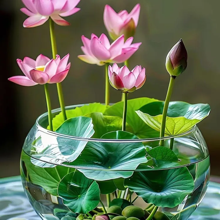 【遇水开花】碗莲种四季种植水培植物室内绿植睡莲荷花卧室阳台