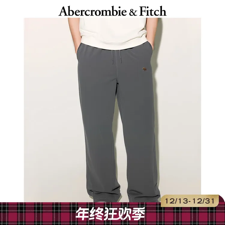 【年终促】AF小麋鹿图案保暖抓绒直筒卫裤25秋冬新款男装134-5142