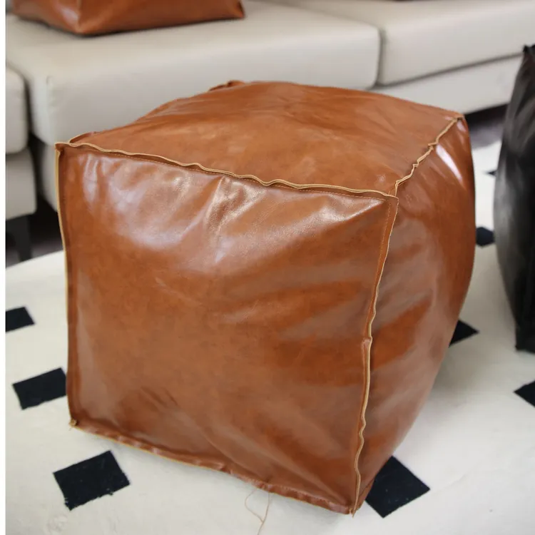 收纳坐墩二合一家用坐墩创意收纳箱蒲团衣物被子收纳袋子轻奢皮墩