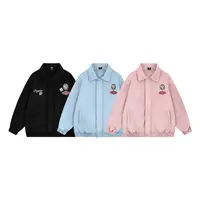 番茄园  （清货款）学院风徽章刺绣翻领棒球服#W7759