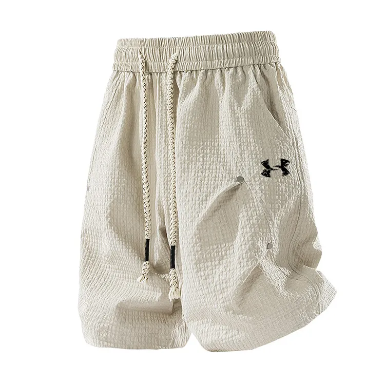 UA安德马复古运动休闲短裤男士夏季2025新款美式大码宽松五分裤子