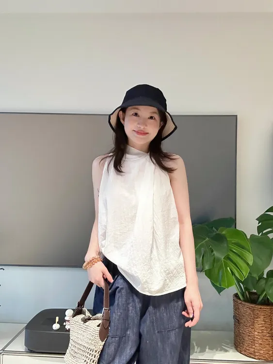 夏季新款洋气衣服女高端精致法式复古无袖衬衫轻奢上衣宽松阔腿裤