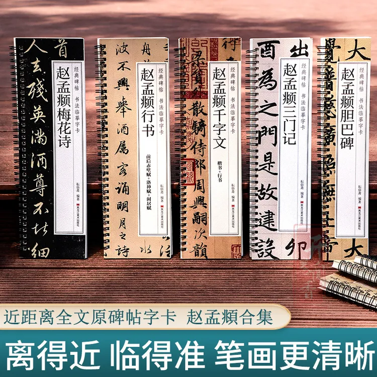 赵孟頫原大全文临摹字卡行书楷书千字文洛神赋赤壁赋道德经胆巴碑