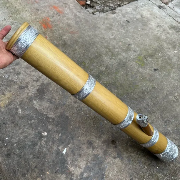 大号大叶金丝楠木78cm实木过滤制水烟筒内口径8.0外口9.6