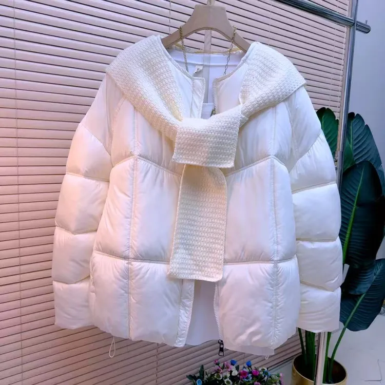 胖mm欧货时尚冬季保暖韩版法式减龄6575百搭宽松领巾可拆卸