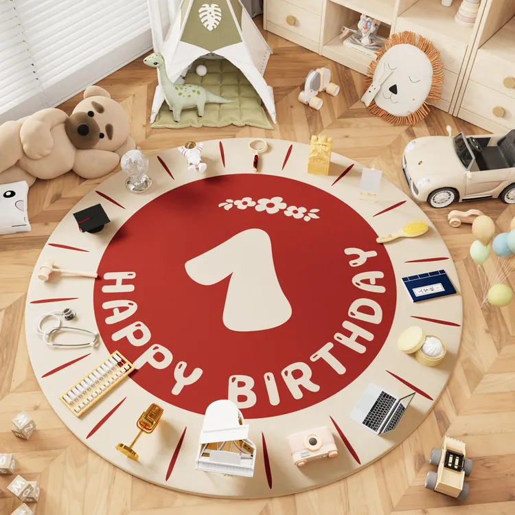 原木风抓周道具全套一整套地毯垫周岁礼仪式布置用品抓周场景装饰