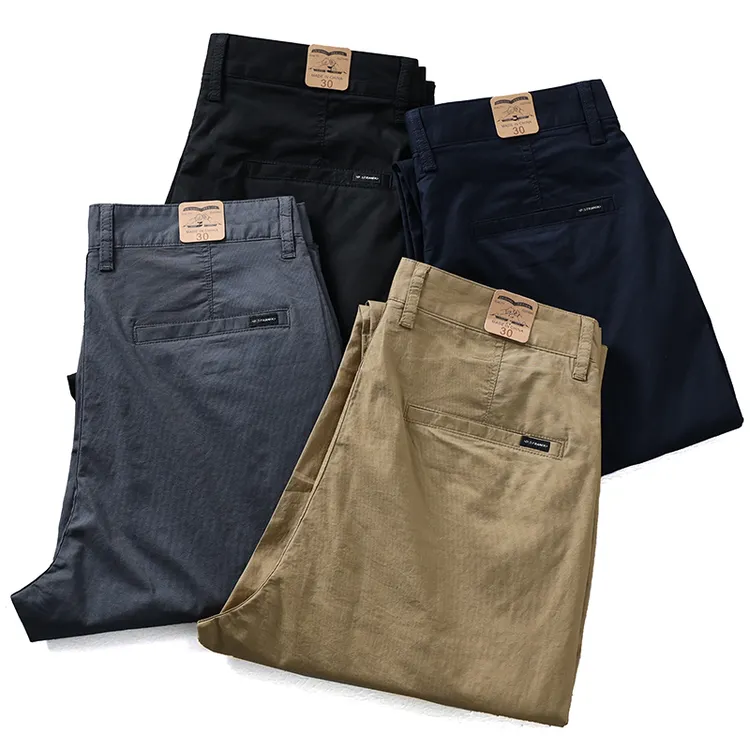 弹力直筒裤男士简约休闲裤水洗复古做旧长裤经典灰色裤8216/82168