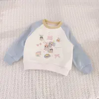 【云朵小葵】女童秋季新款插肩卡通蝴蝶结休闲卫衣555302