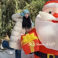 【排骨羽绒服】显瘦保暖长款连帽韩版过膝排骨羽绒服--卡码拍大