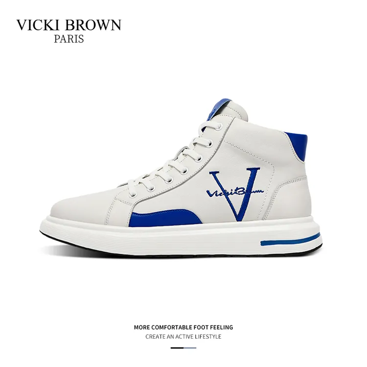 法国VICKI BROWN 轻奢时尚高帮男鞋运动百搭休闲鞋潮鞋VBDLT66012